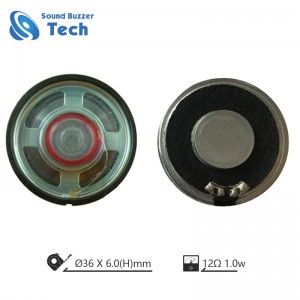 Okrugli oblik zvučnika Vozač 36mm 12ohm Mylar zvučnik