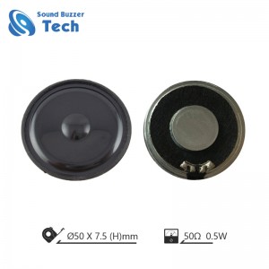 Factory direct sale 50mm mylar speaker 0.5 watt 50ohm loudspeaker