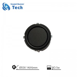 New design raw speakers with clear sound 55mm 8ohm 5 watt speaker
