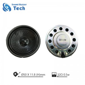 Hea jõudlusega valjuhääldiseade 2 tolli 32 oomi 0,5 W 50 mm kõlar